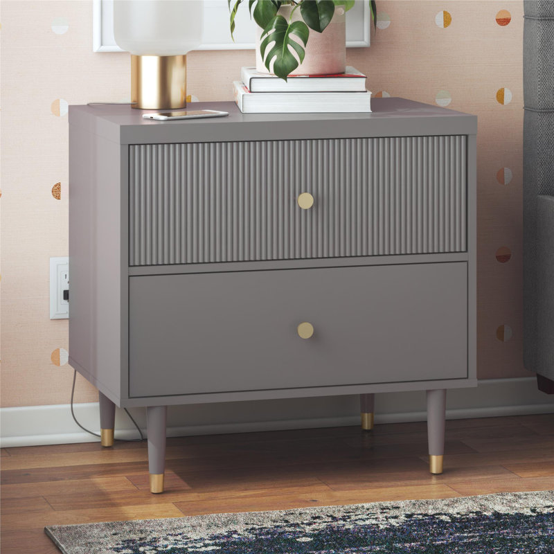 CosmoLiving by Cosmopolitan Elizabeth 2Drawer Nightstand & Reviews